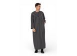 Heren Eid Grijze Marokkaanse Thobe Robe Djellaba Ramadan Eid Jubba- HM10