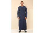 Omaanse Eid blauwe Thobe Saudi Emirati Jubba-jas voor heren