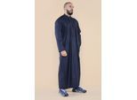 Mens Navy Thobe Jubba Saoedi-Islamitisch Arabisch Eid Katoen Kaftan Jubbah Umrah Robe