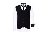 Shirt with vest and tie set of 3