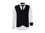 Shirt with vest and tie set of 3