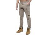 Enzo | Heren Cargo Broek - Beige