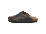 EVER AU Herren Hardhead Leder Komfort Clog Sandalen - Braunes geöltes Leder