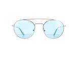 Calvin Klein zonnebril CK18116S 046 Nikkel vast lichtblauw