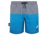 Zwemshort voor heren met patroonstrepen blauw
