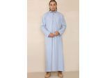 Mens Blue Thobe Jubba Saudi Ramadan Eid Islamitische Kaftan Kaudara Arabische Jubbah