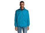 SOLS Unisex windjack met shift voor volwassenen (Aqua)