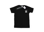 Disney - "Mickey Mouse Dont Speak Breast Print" T-Shirt für Herren (Schwarz)