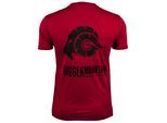 Herren Fitness Funktionsshirt T-Shirt mit Logo Sport Outdoor Rot