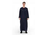 Heren Eid marineblauw Marokkaanse Thobe Robe Djellaba Ramadan Eid Jubba-HM10
