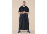 Heren zwarte Thobe Jubba islamitische Arabische Marokkaanse Saoedi-Arabië Kaftan Arabische gewaad met rits