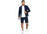 Enzo | Heren Cargo Trainingspak Met Korte Broek Set - Navy