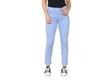 M&Co Damen-Mom-Jeans mit hohem Bund und schmal zulaufendem, geradem Bein in Himmelblau