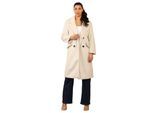 Bershka dames Trenchcoat met twee rijen knopen in Ivoor