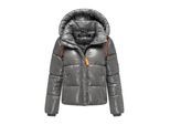 Marikoo dames gewatteerde winterjas Skyraa met capuchon & glanzend design