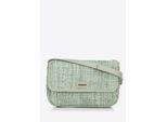 Wittchen Woman gevlochten crossbody tas met klep klein groen polypropyleen