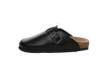 EVER AU Heren Hardhead Leren Comfort Klomp Sandalen - Zwart Leer