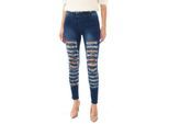 Frauen lange Denim Hosen Stil Leggings aus elastischem Stoff D2001