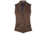 Dames Tweed jaren 1920 visgraat lichtbruin vest