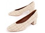 Beigefarbener Schuh mit Absatz von Montevita Nussia
