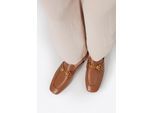 Wittchen Damen-Slipper aus braunem Echtleder mit offener Ferse