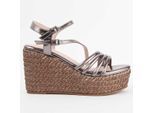 Montevita Sandalen Met Een Sleehak Salia10 Grijs
