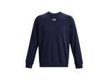 Under Armour Unisex Rival Fleece Crew Hals Sweatshirt voor volwassenen (Middernacht marine/wit)