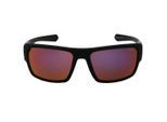 Guess Zwarte Zonnebril met Gebogen Montuur en Roze Lens