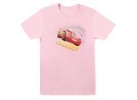 Disney Dames/Dames Cars Bliksem McQueen Katoenen Vriendje T-shirt (Baby Roze)