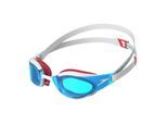 Speedo Unisex volwassene Fastskin Hyper Elite zwembril (Wit/blauw)