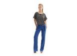Gesäumte Hose mit Gürtel
