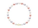DIADEMA - Armband - Echte Süßwasserperlen - Pastell mehrfarbig - Gelbgold