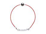 DIADEMA - Armband - Rotes Nylon - Tahiti-Perle