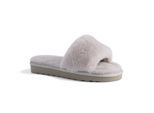 Aus Wooli Australia Womens Schapenvacht Fluff Slide Slippers Grijs