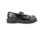 TUK Damen Mary Jane Kitty Plateau-Gothic-Schuhe aus schwarzem Leder - T2025