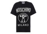 Moschino Milano - Schwarzes T-shirt Mit Doppeltem Fragezeichen-logo