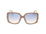 Guess gradiëntblauwe glanzende beige zonnebril