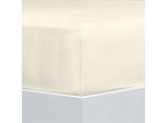Bettlaken FLORELLA "Flausch-Flanell, 100% Baumwolle", beige (ivory), B:100cm L:200cm, Flanell, Obermaterial: 100% Baumwolle CO., Bettlaken, Bettlaken