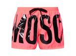 Moschino merkprint logo felroze korte zwemshort