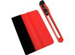 Zubehör-Set GARDINIA "Rakel + Cutter Set für Fensterfolie", rot, B:10cm H:7cm L:7cm, Kunststoff, Sichtschutzbefestigungen, Zubehör-Set, Serie Fensterfolien