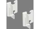 Dichtungsklemmhalter GOOD LIFE "Dico" Gr. 1, weiß, H:2cm L:2cm, Gardinenstangenhalterungen, Dichtungsklemmhalter, für Vitragen-Stangen
