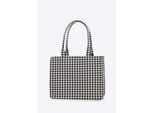 Wittchen Dames Jacquard Tassel Shopper Bag Zwart en Wit Katoen