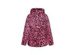 Faina Gewatteerd jasje met luipaardprint Dames Roze Leeuw