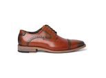 Justin Reess Heren Bruine Leren Veterschoenen Oxford - Jenson