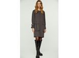 Robe en tencel gris foncé avec poches