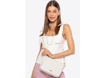 Wittchen Dames Crossbody Tas met Afgewerkte Flap, Crème, Eco-leer