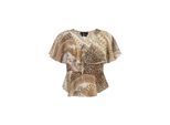 Faina Blouse Dames beige wit