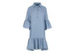Serenity Blauw Tencel Overhemd Jurk