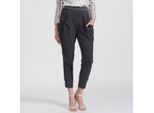 Bi-materiaal taps toelopende broek