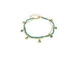 Luxenter Armband mit smaragdgrünem Zirkonia, 18 Karat Gelbgold-Finish – Zaru